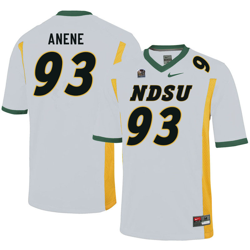Men #93 Toby Anene North Dakota State Bison College Football Jerseys Sale-White - Click Image to Close